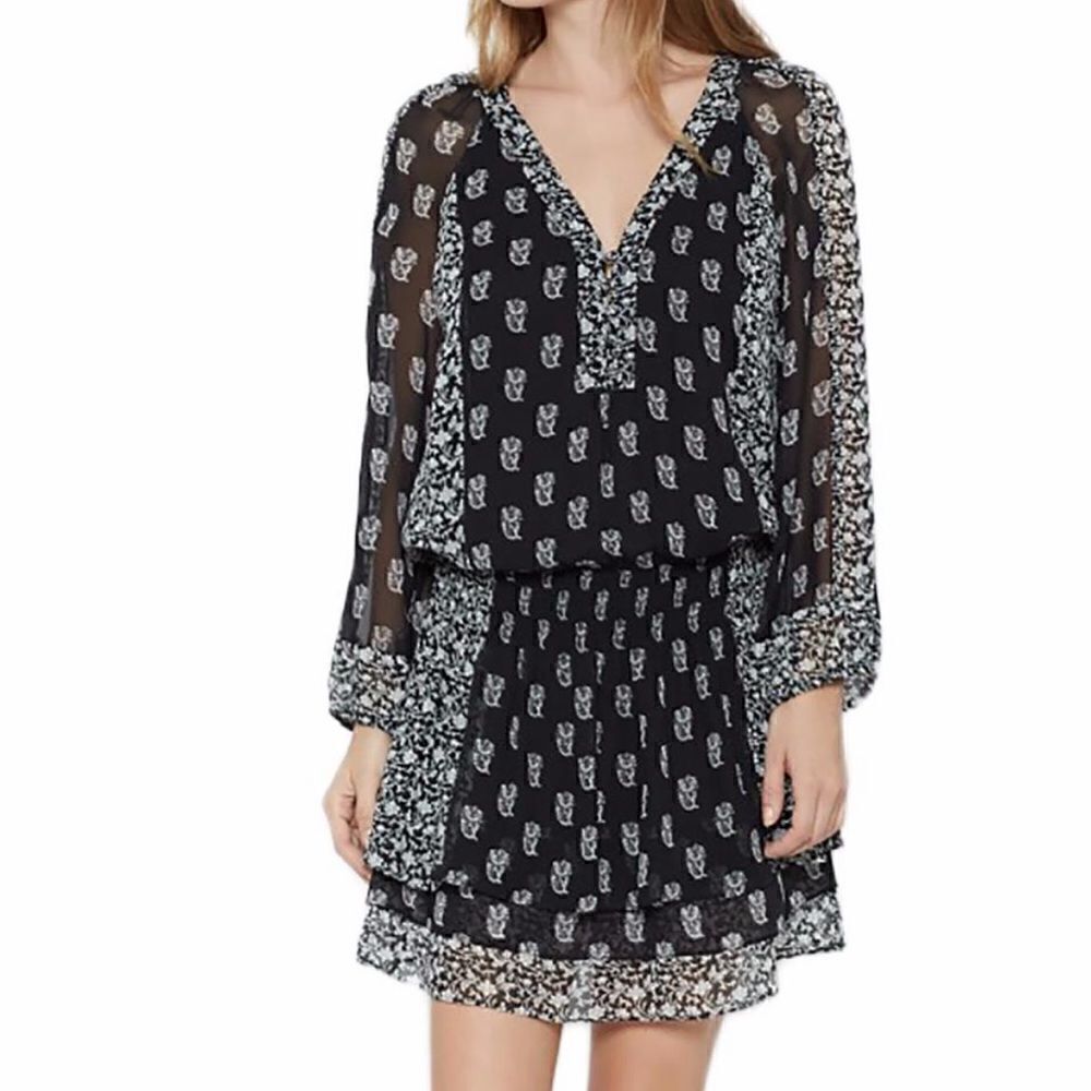 Joie Kessler Printed Silk Dress size medium - Picture 3 of 13